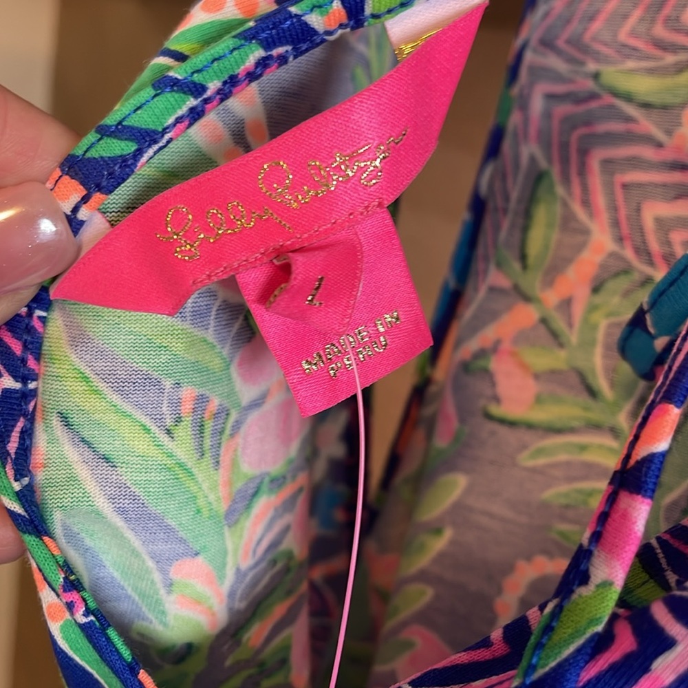 LILLY PULITZER MARGOT DRESS IN BOREALIS BLUE HOW DO LIKE ME PROWL - Picture 9 of 11